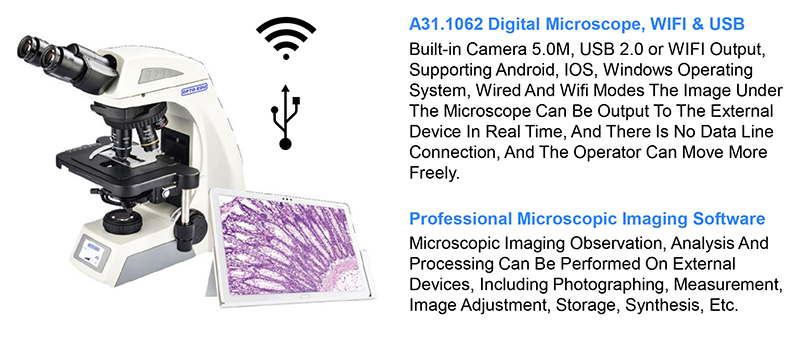 Opto-Edu A12.1062 Binocular Lcd Laboratory Biological Microscope