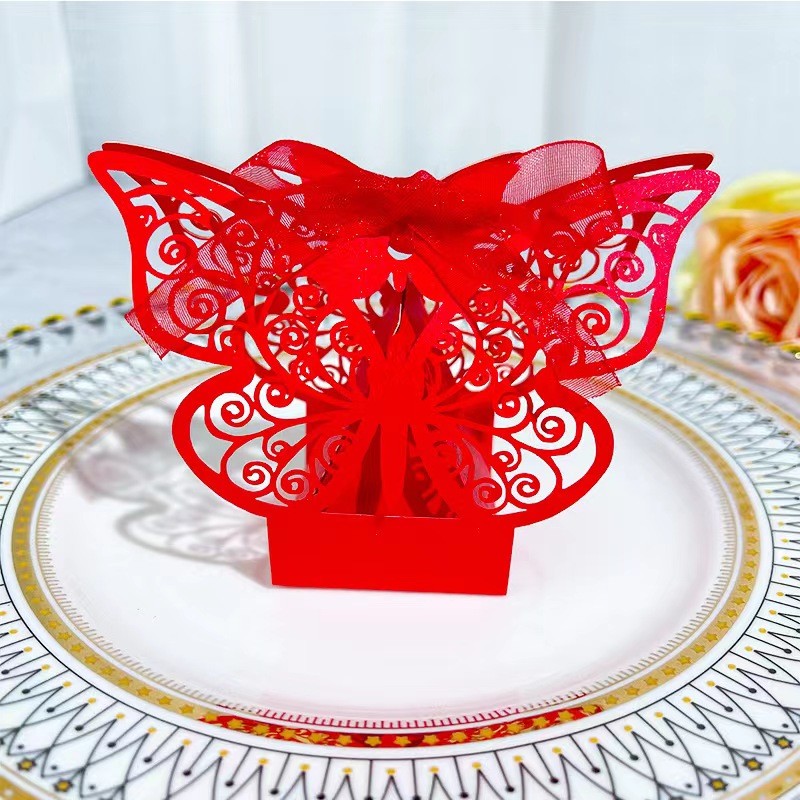 Cardboard Butterfly Exquisite Fancy Packaging Paper Boxes for Wedding Gift Party