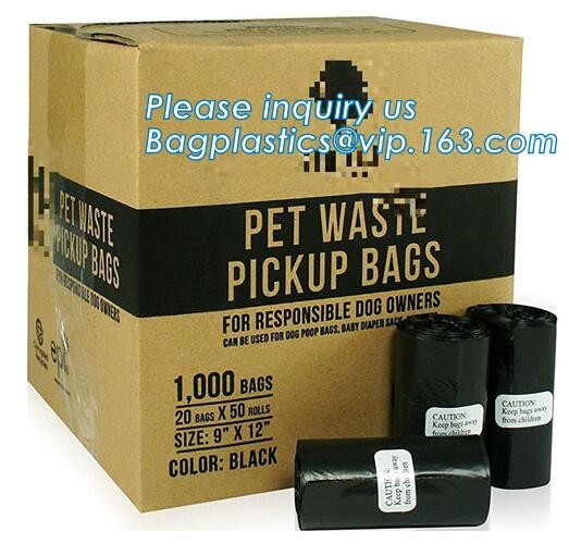 High Quality Eco-friendly Degradable Fashion With Printing Doggy Pet Dog Waste Poop Bags, Eco friendly pet dog waste poo