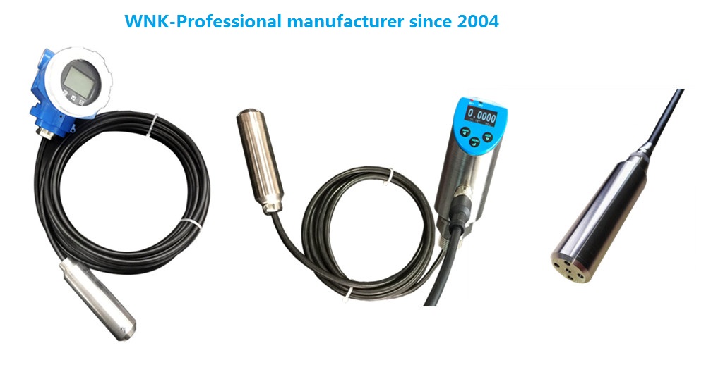 0-200m Submersible Level Sensor , WNK8010 liquid Water Level Sensor Probe