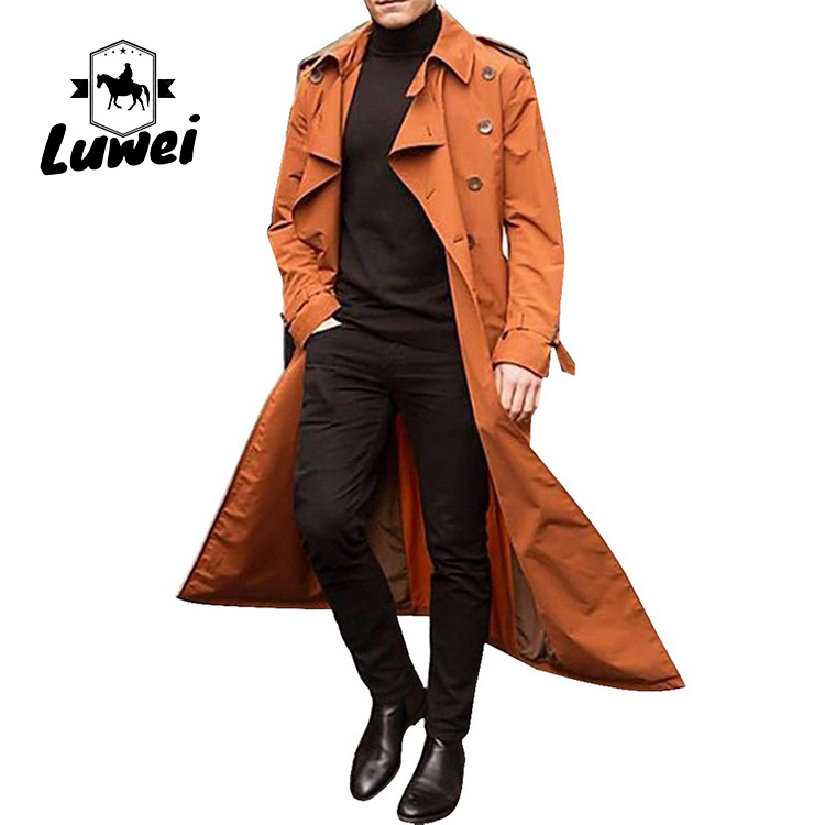 Fashion Chaquetas Windbreaker Erkek Ceket Mens Utility Trench Abrigo Largo Hombre Overcoat Men Jacket