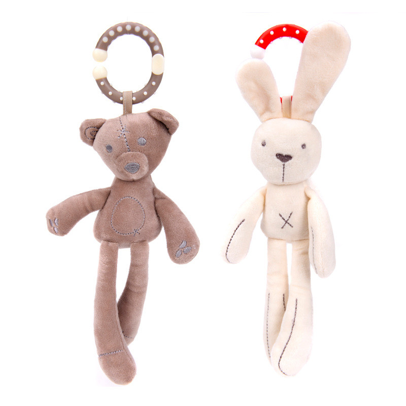 Baby Music Plush Crib 21*7.4CM Stroller Rattle Toys For Hanging