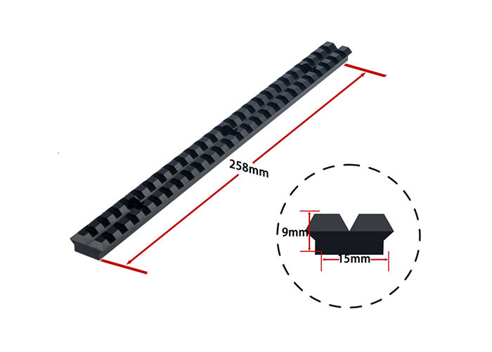 258mm Picatinny Rail Mounts For Scopes , Long Picatinny Rail Hard Anodized Surface