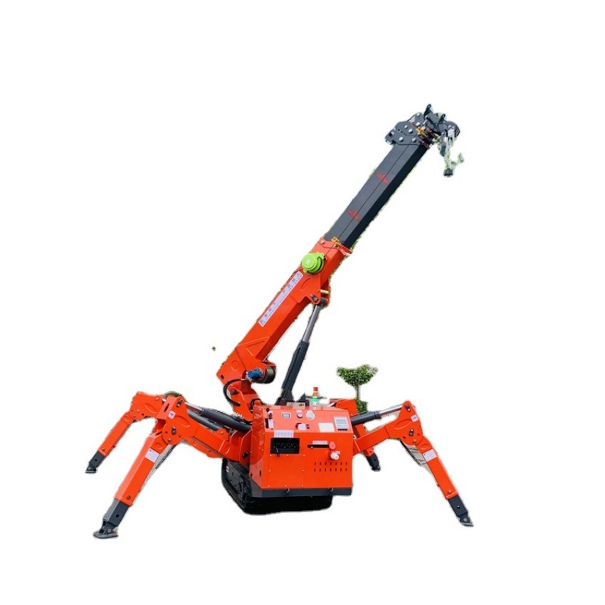Customizable 3 Ton Spider Crane With Telescopic Boom And Dual Power Source Options