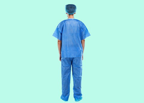 Disposable non woven Scrub Suit top and pants for hospital Nurse Doctor suit Two piece set T-shirt and pants