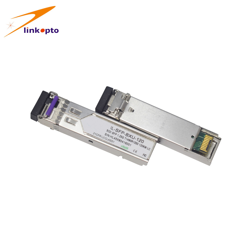 Up To 160KM Reach 1.25G Sfp Bidi Transceiver , Simplex LC Sfp Bidirectional Transceiver