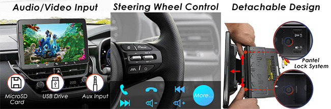 9 RCA Port Single Din Car Radio IPS LCD MP5 Single Din Dvd Player
