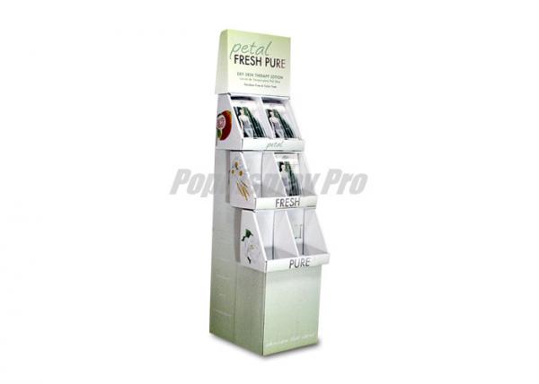 Quality Eco Friendly POP Cardboard Product Display Stands 6 Pockets With False Base for sale