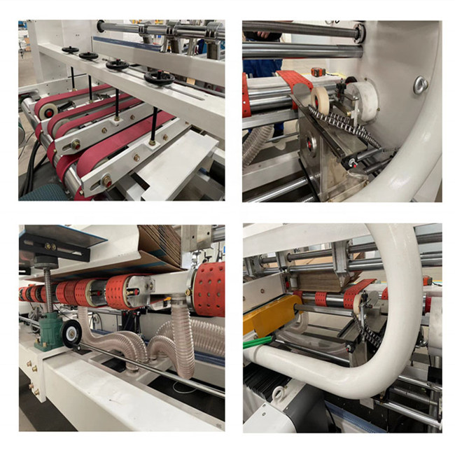 Carton Box Automatic Folder Gluer 1000mm Vacuum Suction Feeding