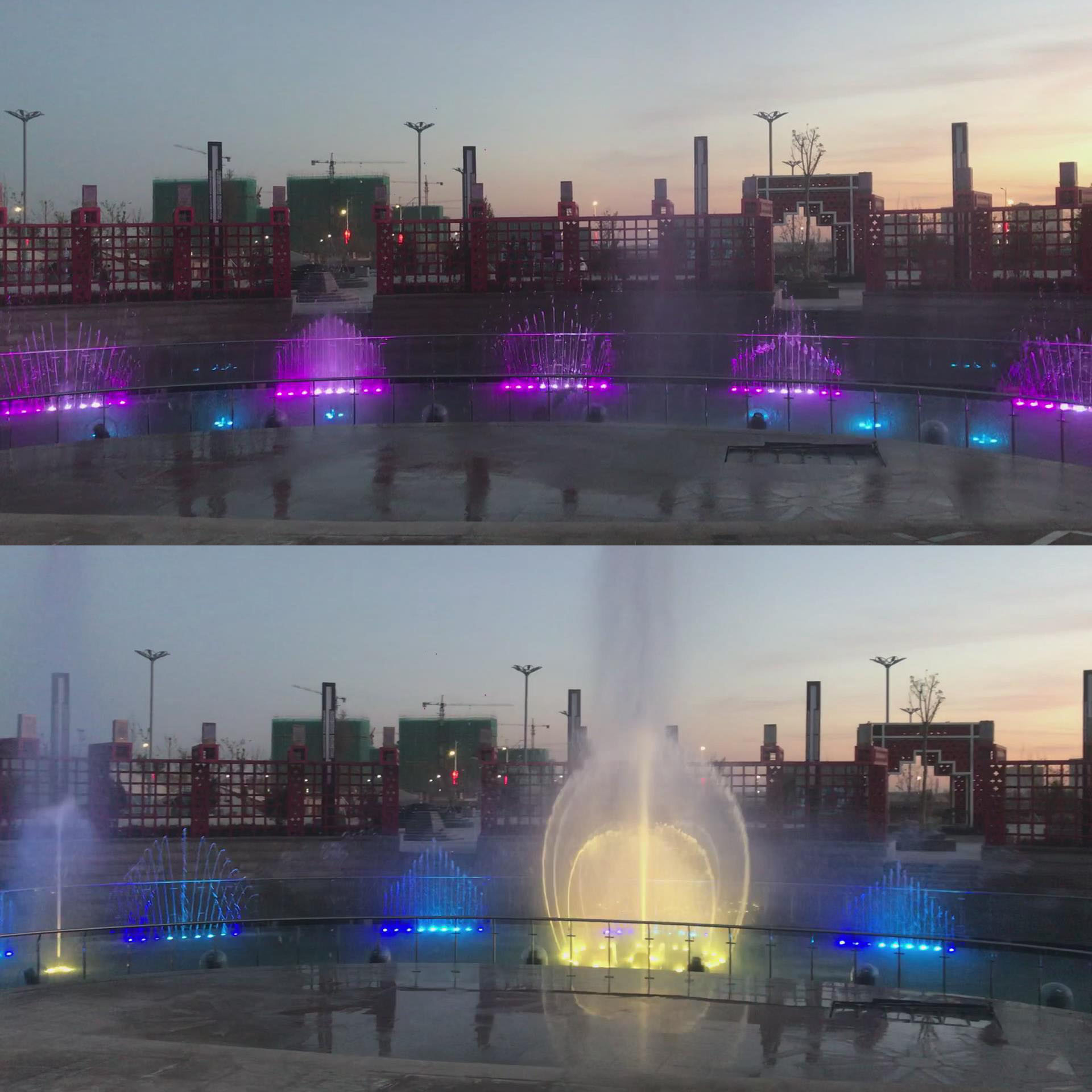 Weather Resistant Musical Fountain With Synchronized Water Light And Music Show