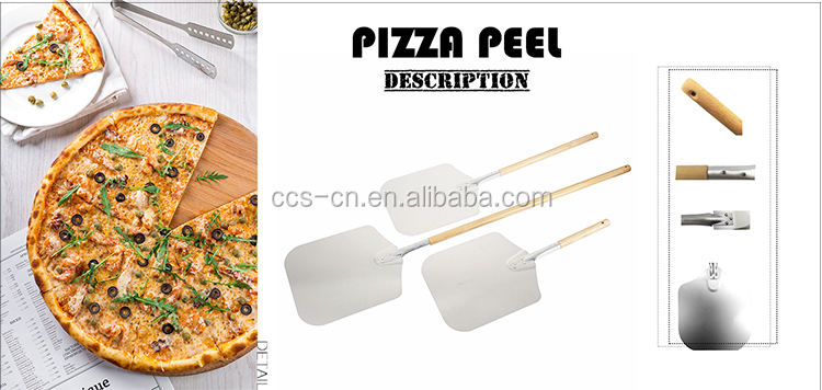 66cm Hard Anodized Aluminum Pizza Shovel 12 Inch Silver Alumina Perforated Pizza Peel