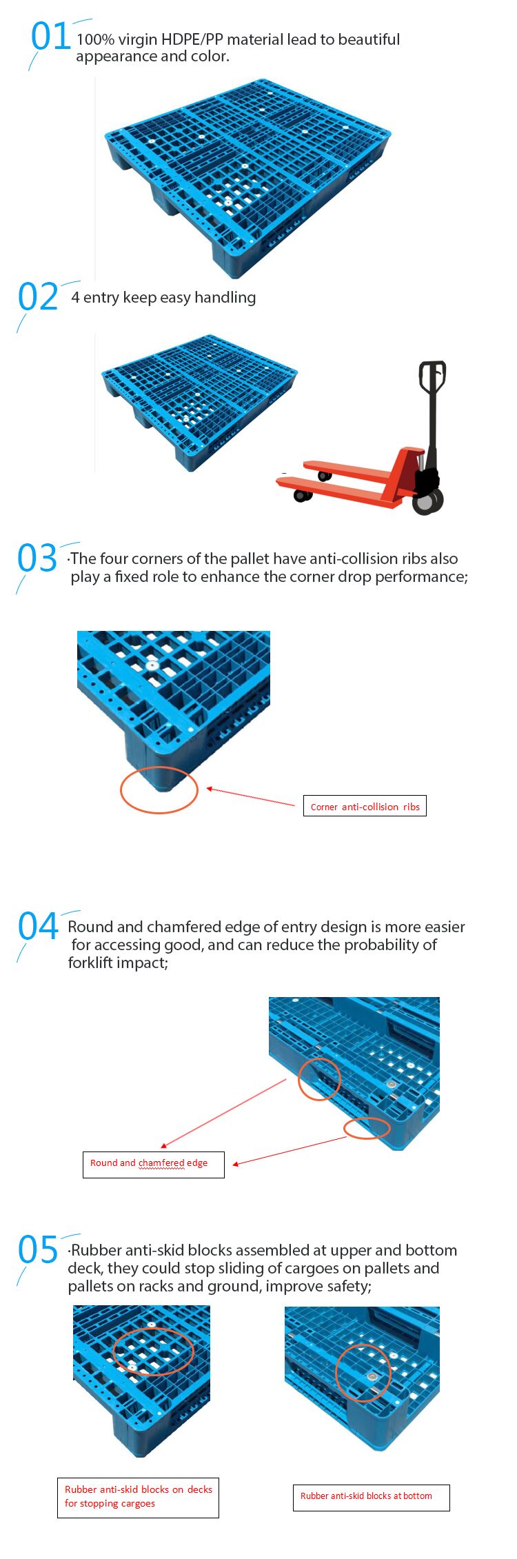 Cheap best pallets plastic For Block Making
