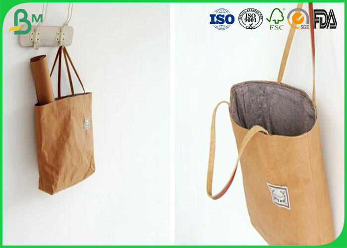 Natural Cellulose Pulp Tear Proof Washable Kraft Paper For Making Shoes