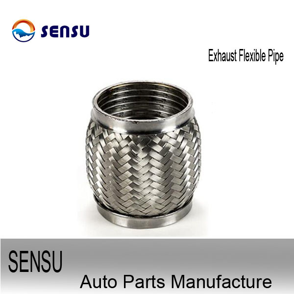 50*100mm Double Braids Flexible Automotive Exhaust Pipe High Durability