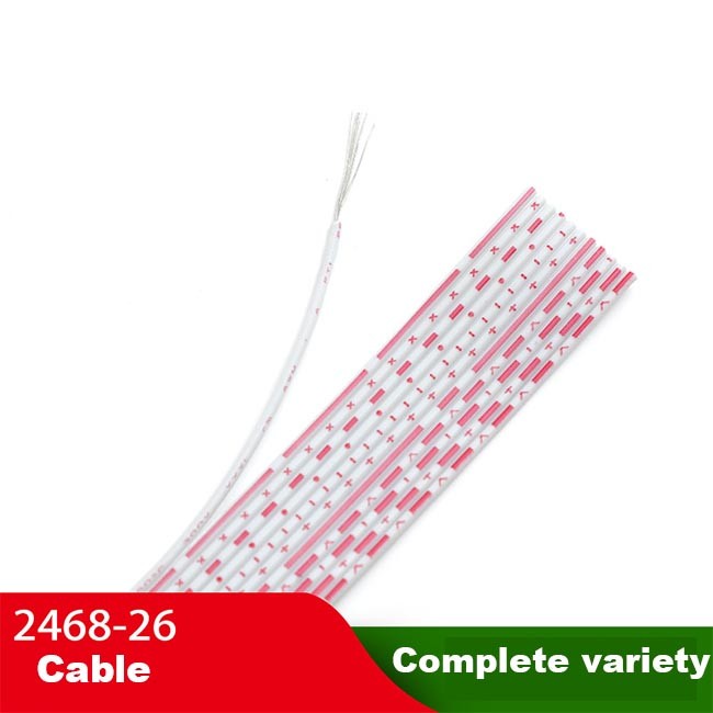 Electrical Cable Bare Copper Wire 12P 10P 8P 6P UL2468 0.45mm Thickness Flat