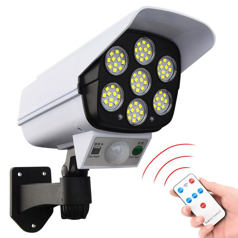 Solar Led Light Outdoor Motion Sensor Solar Light Street Spotlight Security Simulation Fake Dummy Camera Solar Lamp Garden