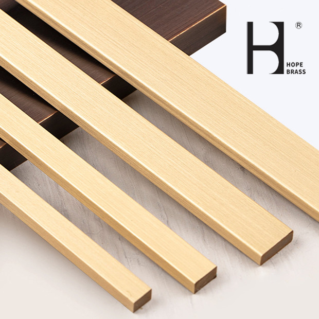 Smoothing Surface Fadeless Brass Flat Bars For Building Construction