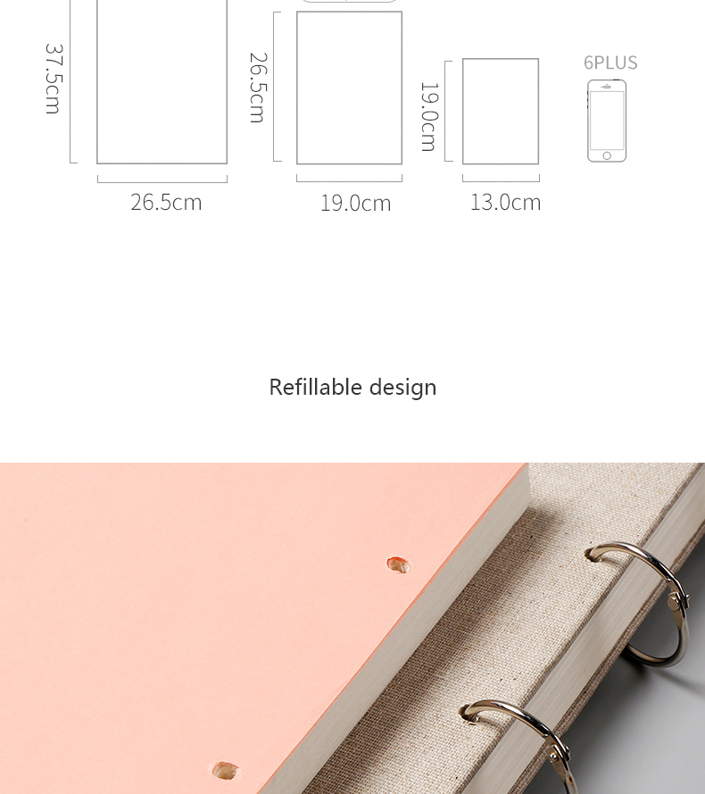 Retro Spiral Sketchbook Linen Hardcover 120 Pages 160 Gsm Refillable Notebook For Art Drawing