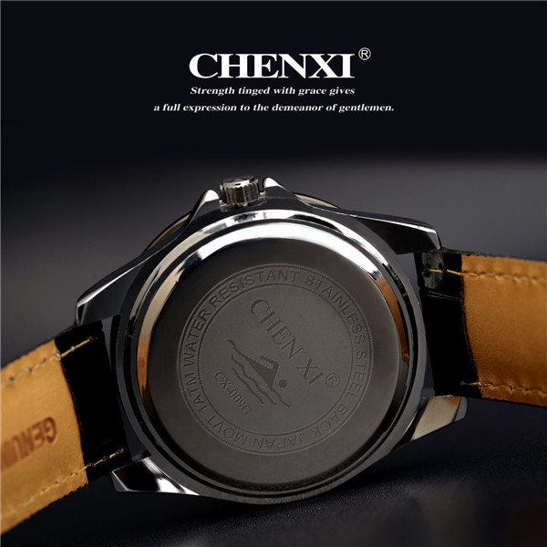 2015 New Fashion Wristwatch Stainless Steel CHENXI Top Quality Alloy Watch Leather Watch
