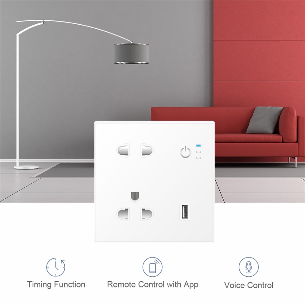 Smart Home Products Support Speaker Connection Usb Interface Smart Wifi Power Electric Plug And Socket