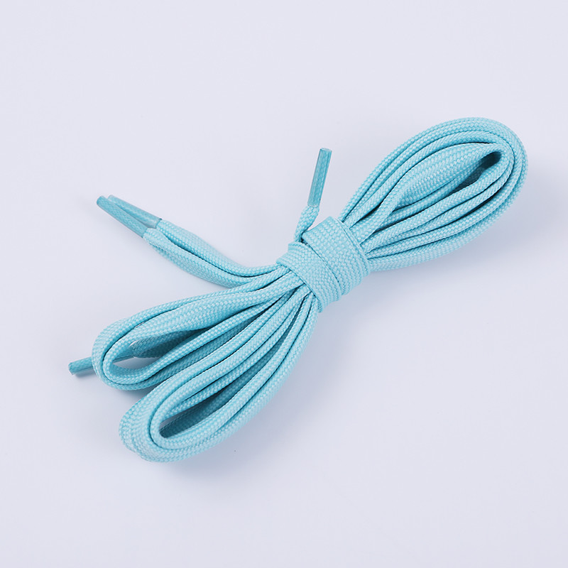120cm Length Custom Flat Polyester Shoelace With Plastic Tips For Pants