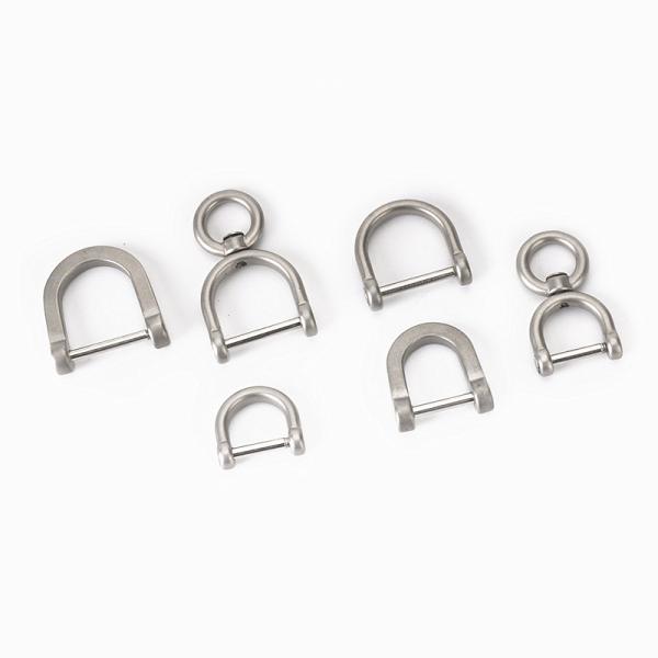 High-Grade 304 Stainless Steel 360 Degree Rotating Horseshoe Buckle D-type Car KeyChain Buckle