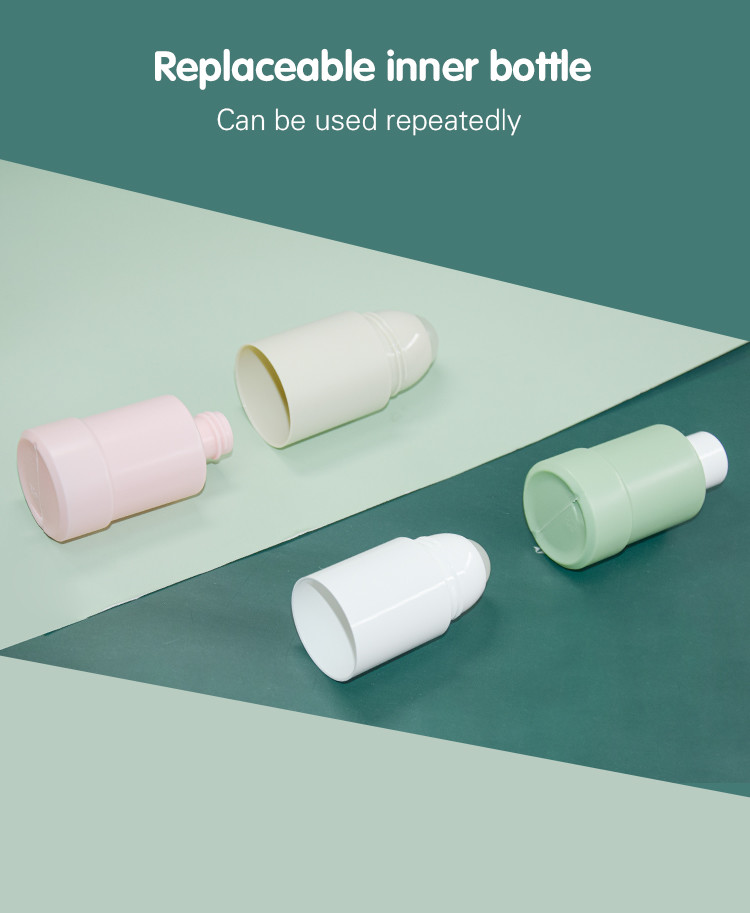 50g 75g PP Refillable Replaceable Deodorant Stick Packaging Body Roll On Refill Packaging Container