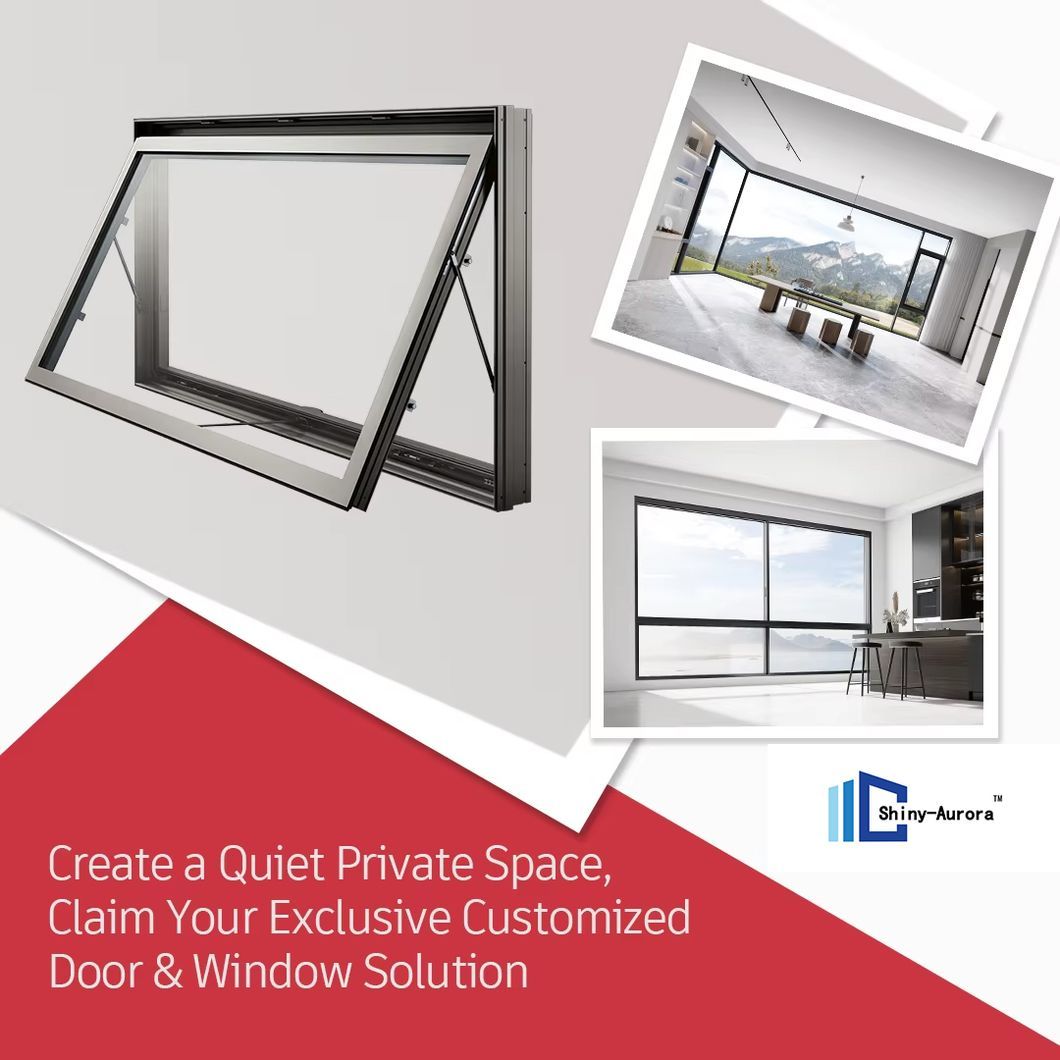 Double Glass Burglar Proof Sliding Window Aluminum Sliding Balcony Window with Security Bars