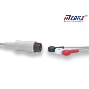 Buy cheap Flexible 12pin 3 Leadwires Compatible Biolight ECG Patient Cable from wholesalers