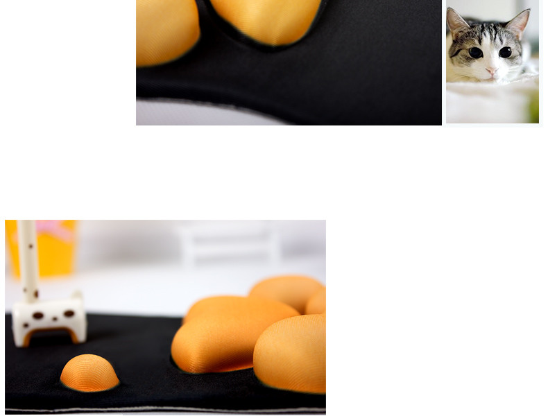 Gel Wrist Rest Kitty Paw Mouse Pad Fatigue Free Ergonomic Design