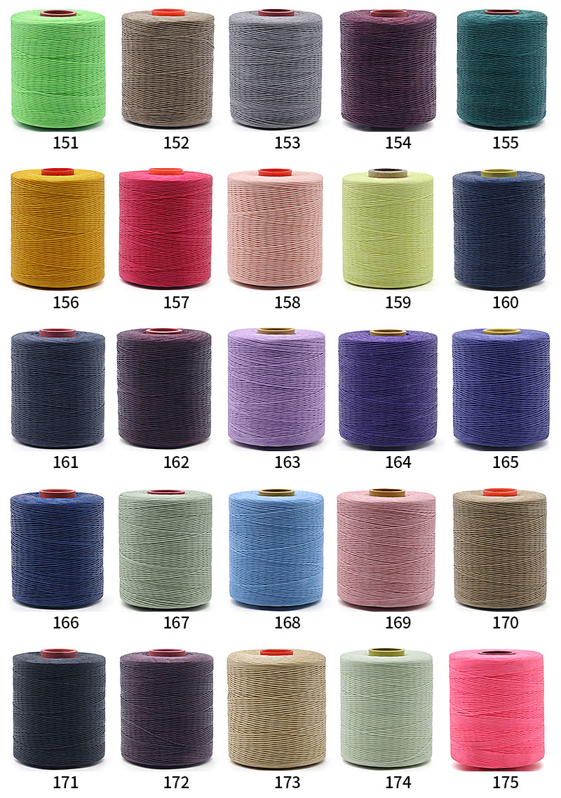 Kangfa 0.8mm 1mm Polyester Handmade Braid Waxed Thread High Tenacity for Leather Goods