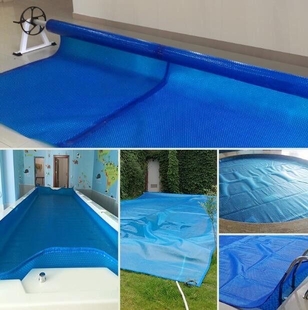 Swimming Solar Pool Bubble Cover And Blanket Bubble Film Wrap PE Plastic Swimming Pool Cover Reel