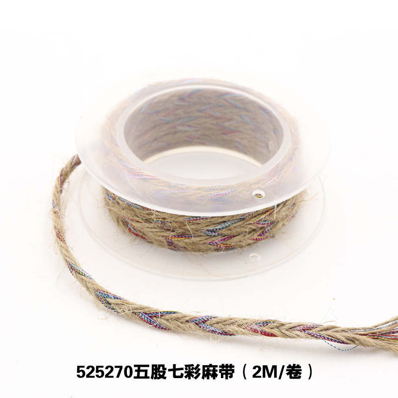 Garment Decoration Jute Rope Ribbon Gift Packing Wired Burlap Ribbon