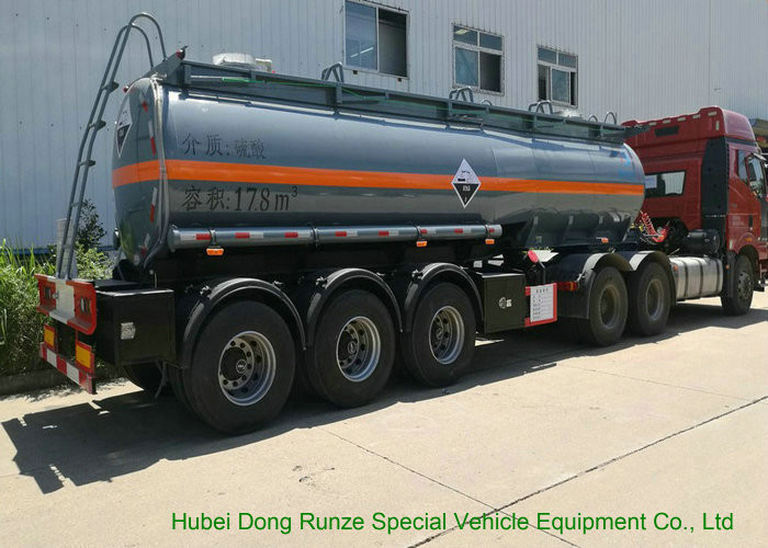 Heavy Duty Chemical Tank Trailers For 30 - 45MT Sodium Hydroxide Transportation