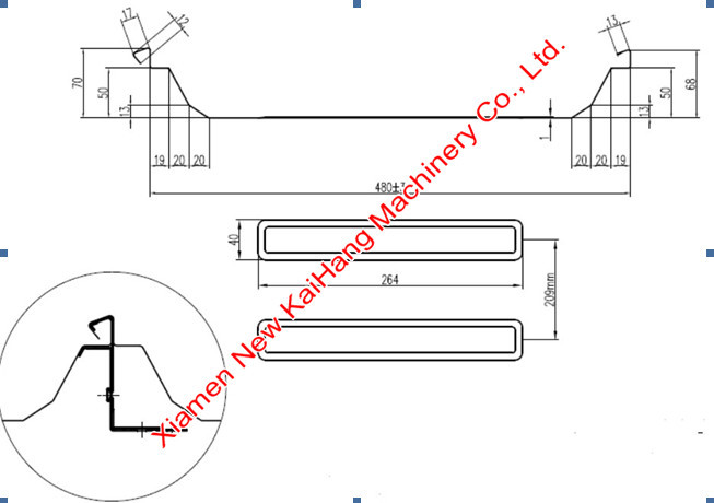 U480 Standing Seam Metal Roof Roll Former / Steel Profile Roll Forming Machine