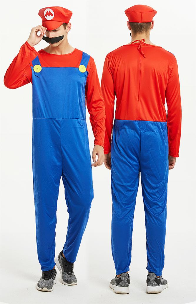 Stage Dancerwear SuperMario Onesie for Halloween Children and Adults Cosplay Performance