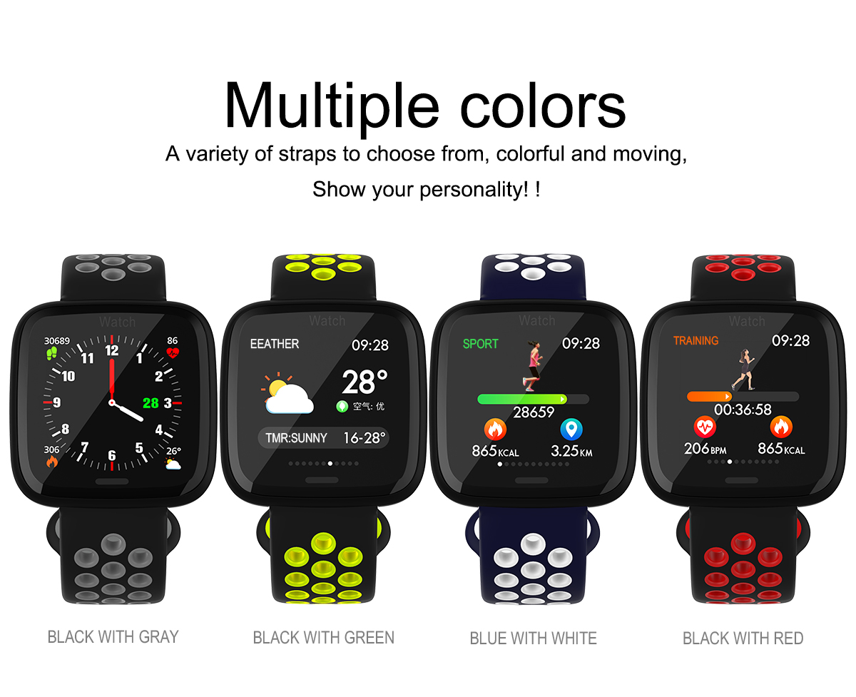 IP67 TPU Silicone Strap Smart Watch 170 MAh Health Sleep Monitoring Smartwatch Speech Recognition