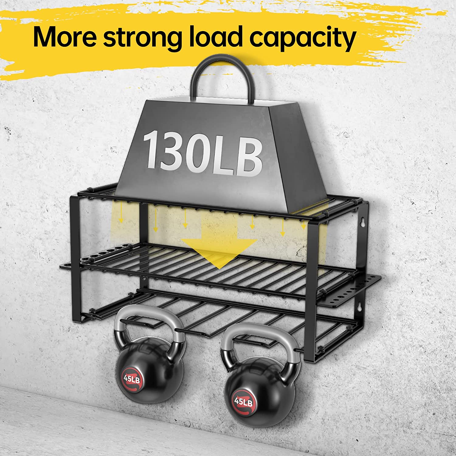 Efficiently Store Your Metal Wall-Mounted Drill Holder with Our Heavy Duty Tool Shelf
