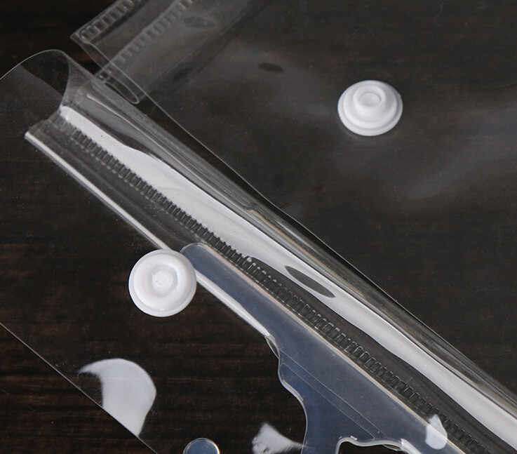 Customized Clear PVC Bag / PVC Hook Bag , Hanger Bag For Underwear Pack OEM
