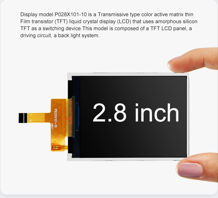 Polcd 300 Nit 2.8 Inch Lcd Tft Display 240X320 Industrial Touch Screen