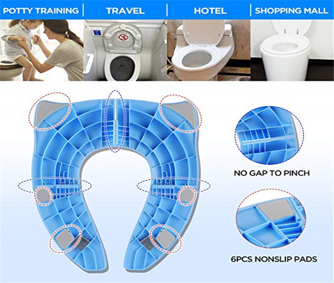 Toddlers Foldable Travel Potty Seat Baby Products ROHS Certification