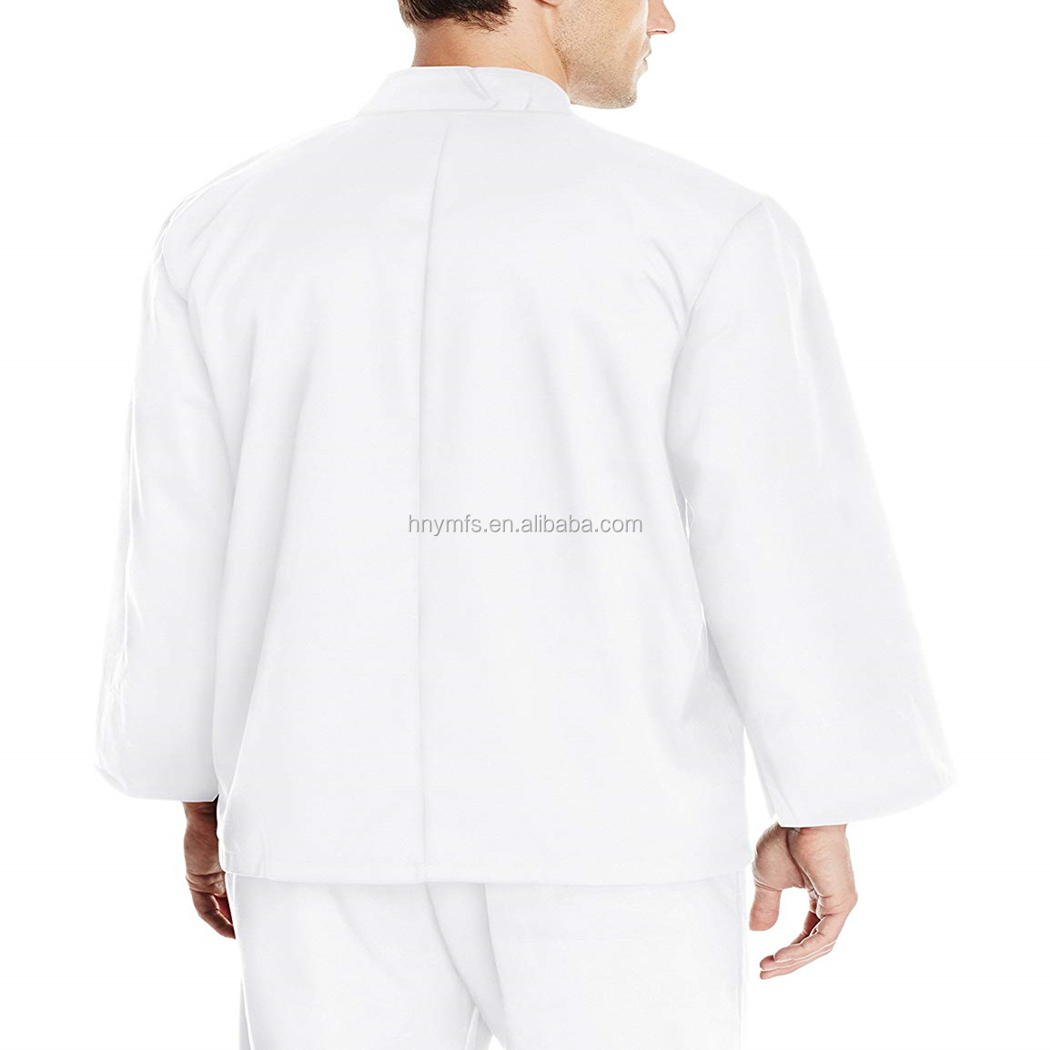 Long Sleeve Chef Uniform Tops Black Color OEM Service For Hotel Restaurant