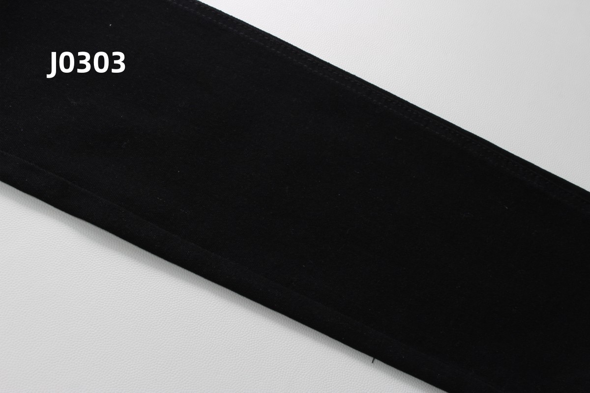 Wholesale 11 Oz Super Stretch Black Woven Denim Fabric For Jeans