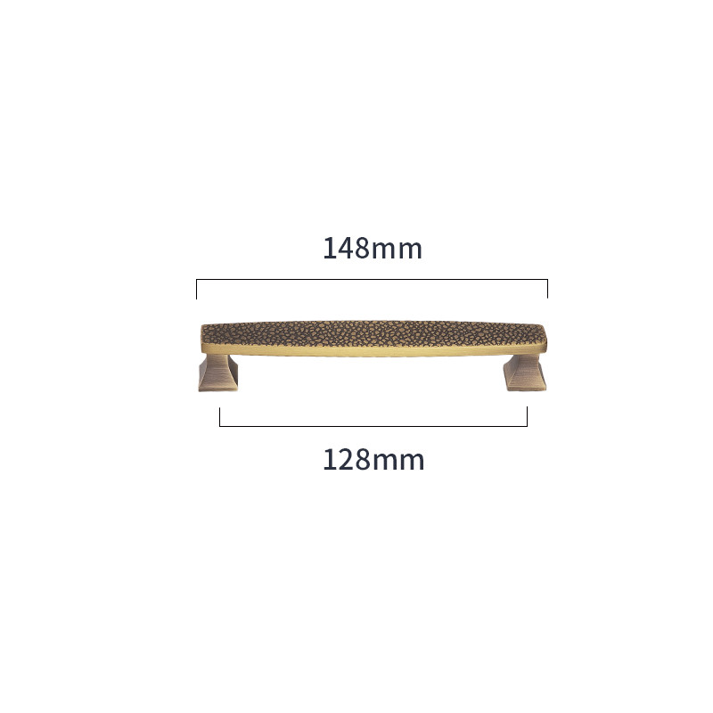 160mm 192mm Two Hole Brass Kitchen Door Handles Gold Brass Cabinet Handles