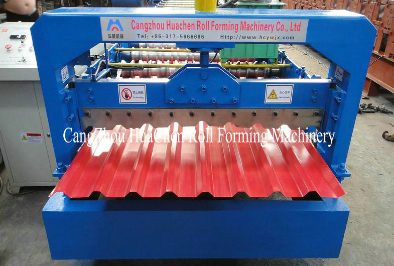 1.25M Width Metal Profiling Wall Panel Roll Forming Machine With Hydraulic Precut