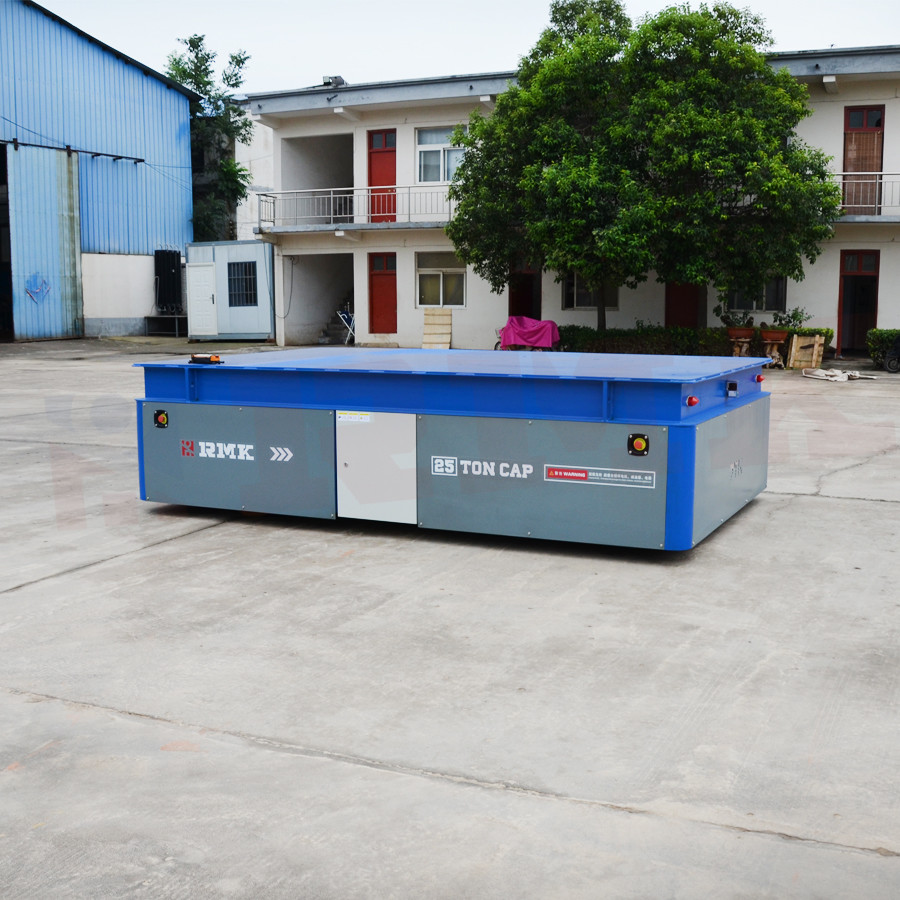 Hydraulic Lifting Automatic Transfer Cart , 25 Tons Heavy Duty Transport Trolley