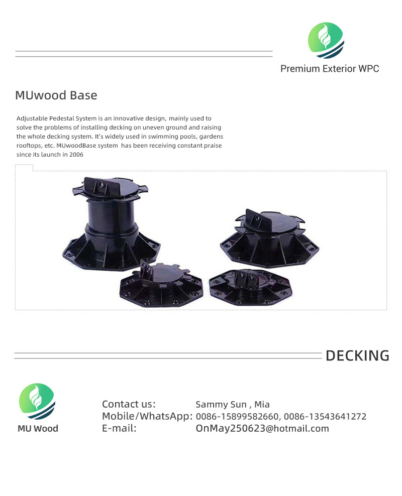 Customized WPC Co Extrusion Decking Aluminum Alloy WPC Wood Decking Base