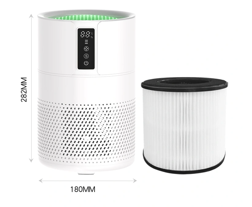 27dB Desktop Hepa Air Purifier 18cm 172ft2 Pet Odor Eliminator