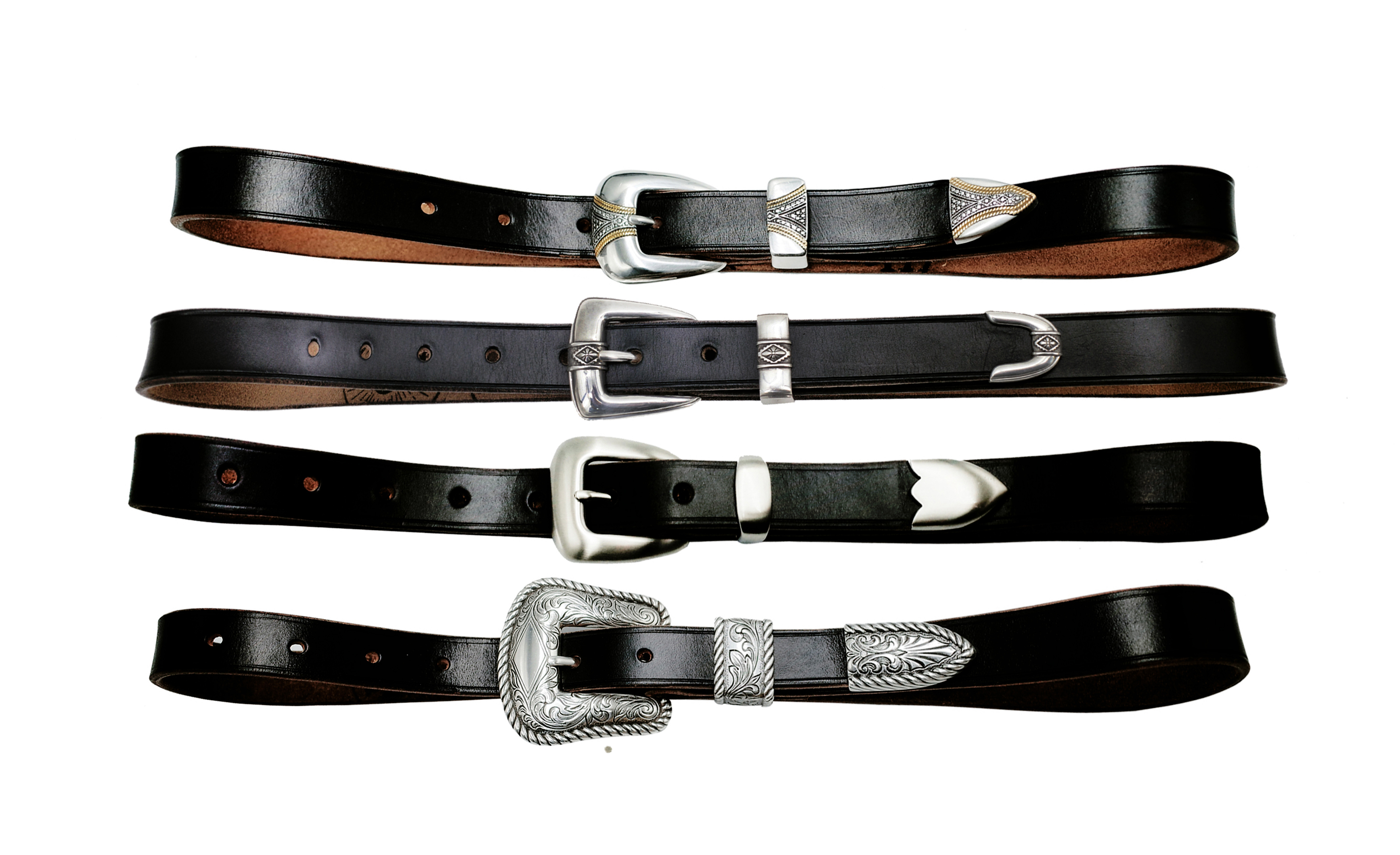 Fadeless Black Leather Belt Strap Roller Buckle Belt Shinning Webbing