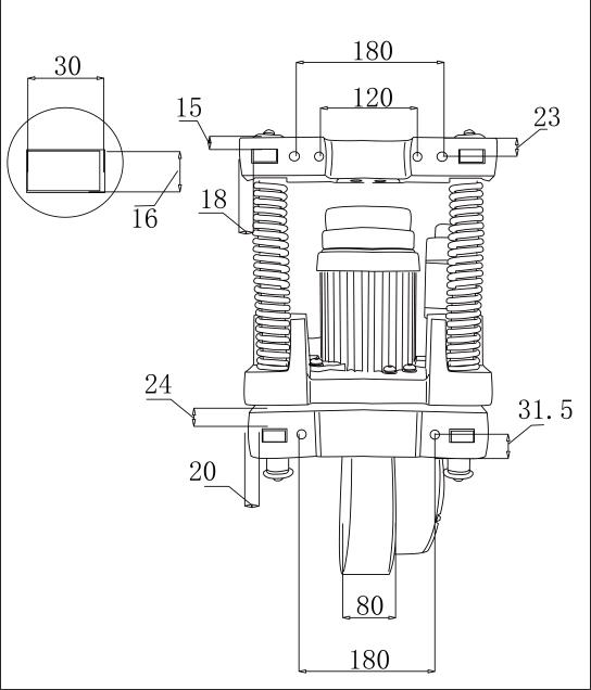 Vertical Driving Wheel Unit Drive Wheel Assembly Electric Wheel Drive with Steer Motor